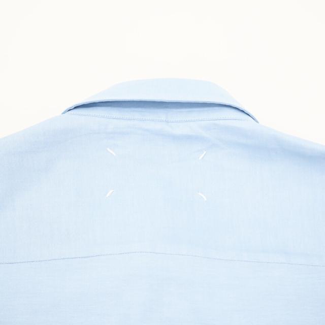 ★3日以内返品可★ 極美品 MAISON MARGIELA メゾンマルジェラ オーガニックコットン 20AW コットン シャツ 39 39 S50DL0448 長袖シャツ ブルー コットン メンズ
