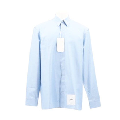 ★3日以内返品可★ 極美品 MAISON MARGIELA メゾンマルジェラ オーガニックコットン 20AW コットン シャツ 39 39 S50DL0448 長袖シャツ ブルー コットン メンズ