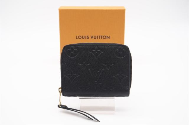 ★3日以内返品可★ LOUIS VUITTON ルイ・ヴィトン アンプラント ジッピーコイン パース M60574 コインケース ブラック カーフレザー レディース
