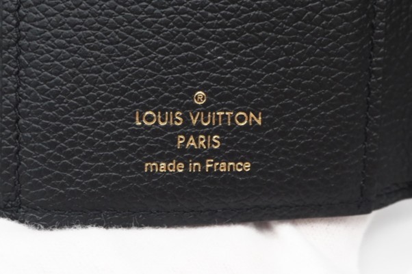 ★3日以内返品可★ 極美品 LOUIS VUITTON ルイ・ヴィトン アンプラント ポルトフォイユヴィクトリーヌ M64060 三つ折り財布 ブラック カーフレザー レディース_9
