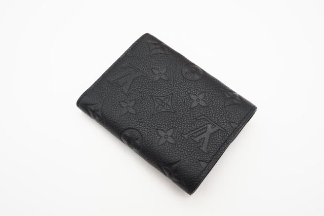 ★3日以内返品可★ 極美品 LOUIS VUITTON ルイ・ヴィトン アンプラント ポルトフォイユヴィクトリーヌ M64060 三つ折り財布 ブラック カーフレザー レディース_3