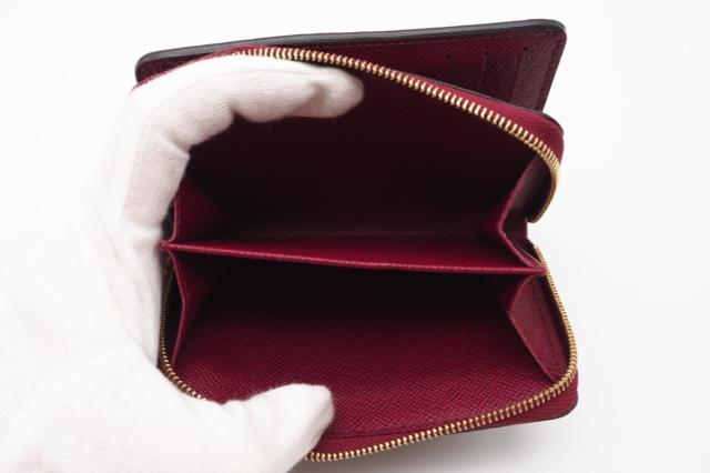 ★3日以内返品可★ 美品 LOUIS VUITTON ルイ・ヴィトン モノグラム ポルトフォイユ ルー フューシャ M82377 二つ折り財布 ブラウン レッド コーティングキャンバス レディース