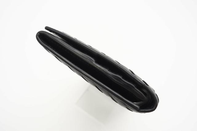 ★3日以内返品可★ BOTTEGAVENETA ボッテガヴェネタ イントレチャート レザー 二つ折長財布 156819 長財布 ブラック レザー レディース_6
