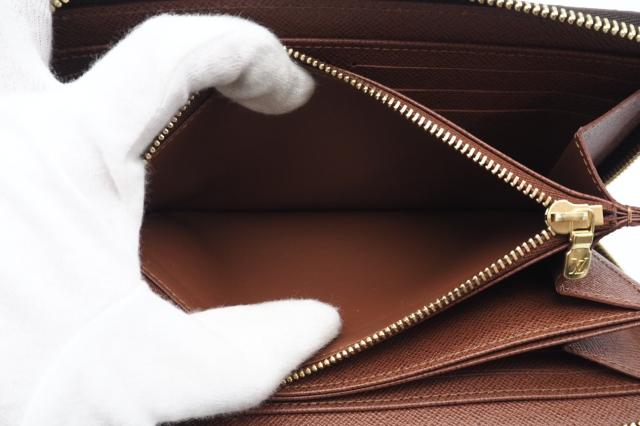★3日以内返品可★ 極美品 LOUIS VUITTON ルイ・ヴィトン モノグラム ジッピーウォレット M42616 長財布 ブラウン ベージュ コーティングキャンバス レディース_9