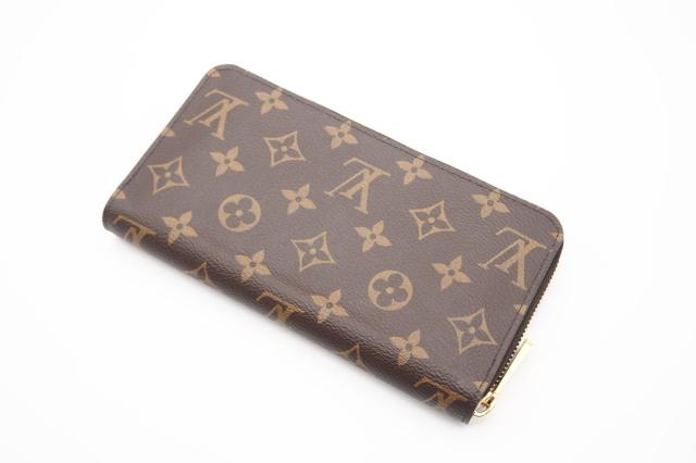★3日以内返品可★ 極美品 LOUIS VUITTON ルイ・ヴィトン モノグラム ジッピーウォレット M42616 長財布 ブラウン ベージュ コーティングキャンバス レディース_3