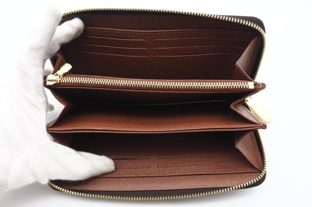 ★3日以内返品可★ 極美品 LOUIS VUITTON ルイ・ヴィトン モノグラム ジッピーウォレット M42616 長財布 ブラウン ベージュ コーティングキャンバス レディース_8