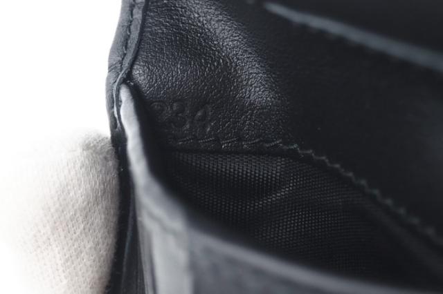 ★3日以内返品可★ 極美品 PRADA プラダ パテントレザー コンパクト二つ折り財布 2MO513 二つ折り財布 シルバー　ブラック パテントレザー メンズ_12