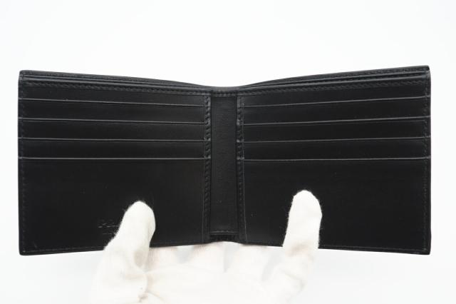 ★3日以内返品可★ 極美品 PRADA プラダ パテントレザー コンパクト二つ折り財布 2MO513 二つ折り財布 シルバー　ブラック パテントレザー メンズ_8