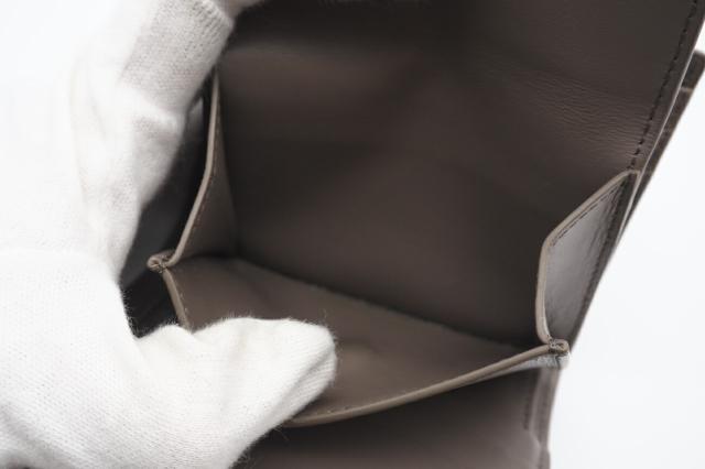 ★3日以内返品可★ 美品 CELINE セリーヌ レザー スモール ストラップウォレット バイカラー ぺブル ミネラル 10H263BRU.10PI 二つ折り財布 バイカラー ベージュ　ブルー グレインカーフレザー レディース_11