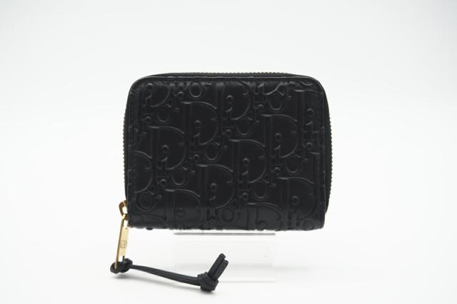 ★3日以内返品可★ 美品 Christian Dior クリスチャンディオール トロッター レザー グラビティ コインケース コインケース ブラック レザー レディース