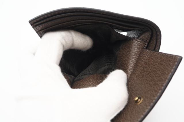 ★3日以内返品可★ 極美品 BALENCIAGA バレンシアガ ザ ハッカープロジェクト グッチ×バレンシアガ PVC×レザー コンパクトウォレット 680403 二つ折り財布 ベージュ コーティングキャンバス レザー メンズ_11