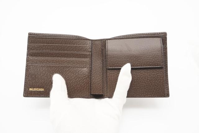 ★3日以内返品可★ 極美品 BALENCIAGA バレンシアガ ザ ハッカープロジェクト グッチ×バレンシアガ PVC×レザー コンパクトウォレット 680403 二つ折り財布 ベージュ コーティングキャンバス レザー メンズ_8