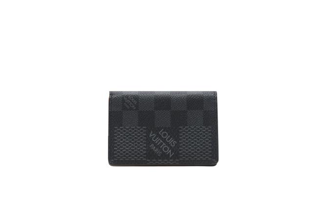 ★3日以内返品可★ 極美品 LOUIS VUITTON ルイ・ヴィトン グラフィット オーガナイザードゥポッシュ N60431 カードケース ブラック コーティングキャンバス メンズ_1