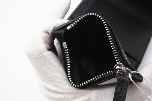★3日以内返品可★ 極美品 MAISON MARGIELA メゾンマルジェラ グレインレザー スリーフォールドウォレット SA3UI0010 三つ折り財布 ブラック レザー グレインレザー レディース_9