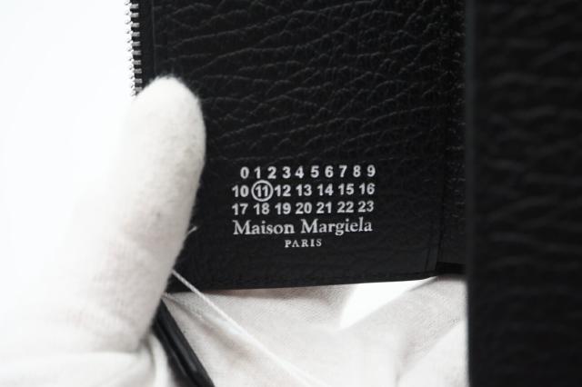 ★3日以内返品可★ 極美品 MAISON MARGIELA メゾンマルジェラ グレインレザー スリーフォールドウォレット SA3UI0010 三つ折り財布 ブラック レザー グレインレザー レディース_11
