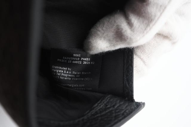 ★3日以内返品可★ 極美品 MAISON MARGIELA メゾンマルジェラ グレインレザー スリーフォールドウォレット SA3UI0010 三つ折り財布 ブラック レザー グレインレザー レディース_12