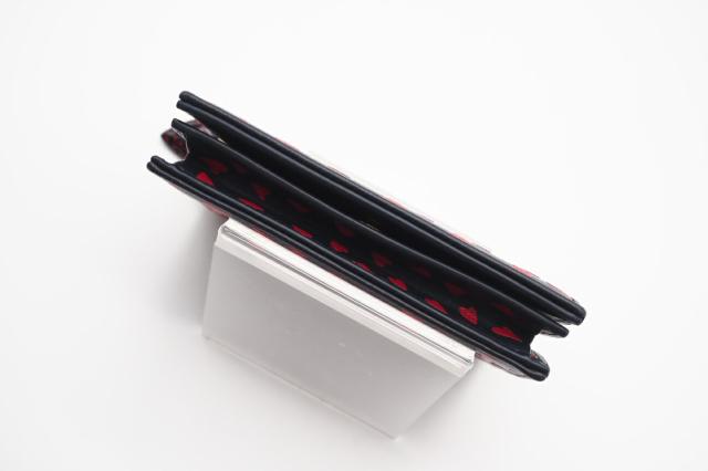 ★3日以内返品可★ 極美品 Dior ディオール レザー I LOVE PARIS レディディオール コンパクトウォレット 二つ折り財布 ネイビー レッド レザー レディース_5