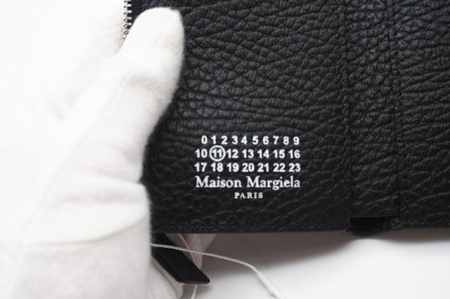 ★3日以内返品可★ 極美品 MAISON MARGIELA メゾンマルジェラ グレインレザー スリーフォールドウォレット SA3UI0010 三つ折り財布 ブラック レザー グレインレザー レディース_11