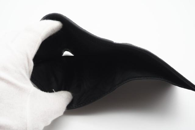 ★3日以内返品可★ 極美品 MAISON MARGIELA メゾンマルジェラ グレインレザー スリーフォールドウォレット SA3UI0010 三つ折り財布 ブラック レザー グレインレザー レディース_9