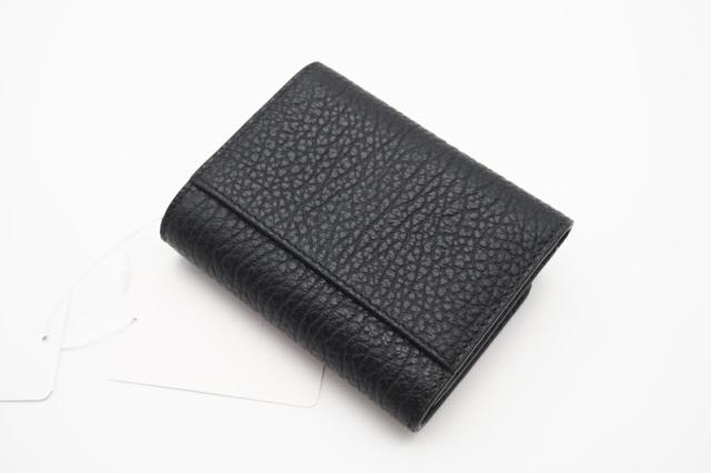 ★3日以内返品可★ 極美品 MAISON MARGIELA メゾンマルジェラ グレインレザー スリーフォールドウォレット SA3UI0010 三つ折り財布 ブラック レザー グレインレザー レディース_3
