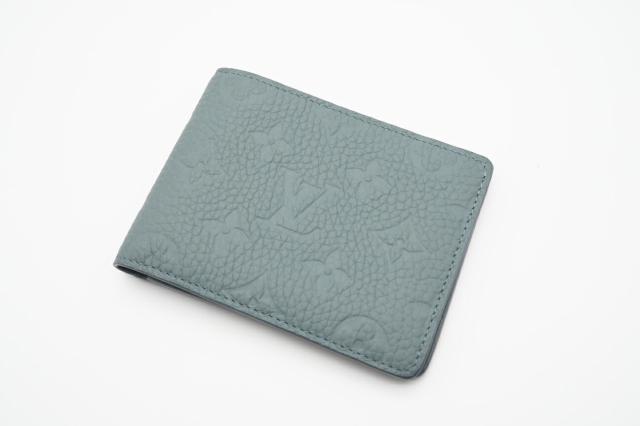 ★3日以内返品可★ 極美品 LOUIS VUITTON ルイ・ヴィトン トリヨン ポルトフォイユ ミュルティプル リバーストーン コンパクトウォレット ヴェール M14252 二つ折り財布 グレー トリヨンレザー メンズ_2