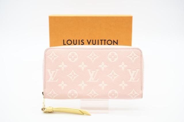 ★3日以内返品可★ 極美品 LOUIS VUITTON ルイ・ヴィトン アンプラント ジッピーウォレット M81279 長財布 ピンク ベージュ イエロー カーフレザー レディース