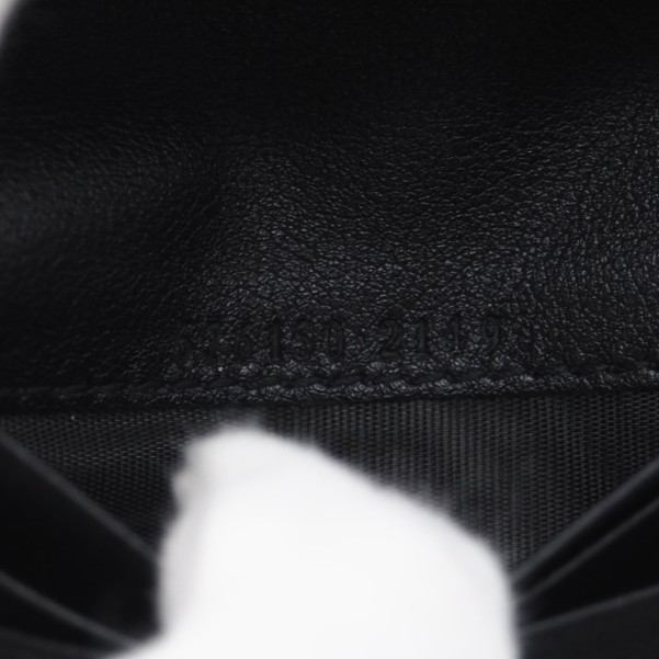 ★3日以内返品可★ 極美品 GUCCI グッチ GGエンボス レザー カードケースウォレット 676150 二つ折り財布 ブラック レザー レディース_11