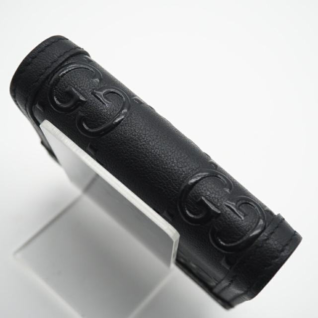 ★3日以内返品可★ 極美品 GUCCI グッチ GGエンボス レザー カードケースウォレット 676150 二つ折り財布 ブラック レザー レディース_4