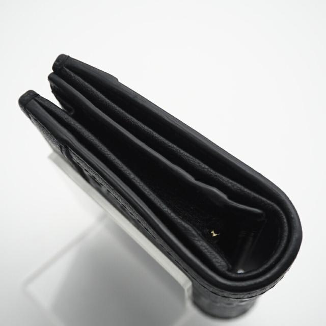 ★3日以内返品可★ 極美品 GUCCI グッチ GGエンボス レザー カードケースウォレット 676150 二つ折り財布 ブラック レザー レディース_5