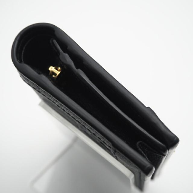 ★3日以内返品可★ 極美品 GUCCI グッチ GGエンボス レザー カードケースウォレット 676150 二つ折り財布 ブラック レザー レディース_6