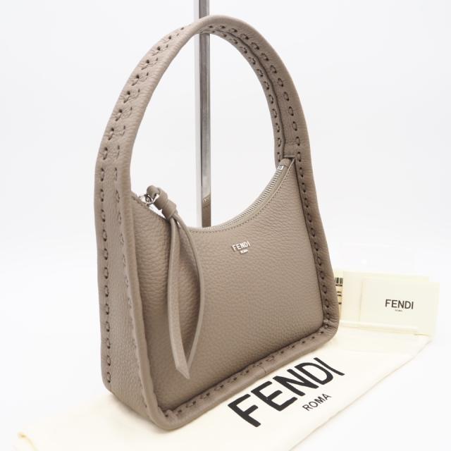 ★3日以内返品可★ 極美品 FENDI フェンディ セレリア フェンデッセンス ハンドバッグ 8BS094 ハンドバッグ ベージュ レザー レディース