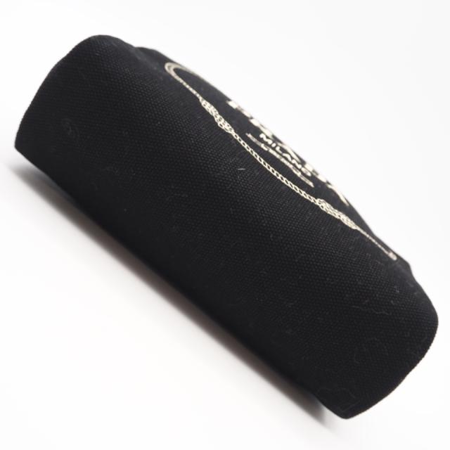 ★3日以内返品可★ 極美品 PRADA プラダ キャンバス カナパロゴ ポーチ NERO 1NA021 ポーチ ブラック・ホワイト キャンバス レディース_4