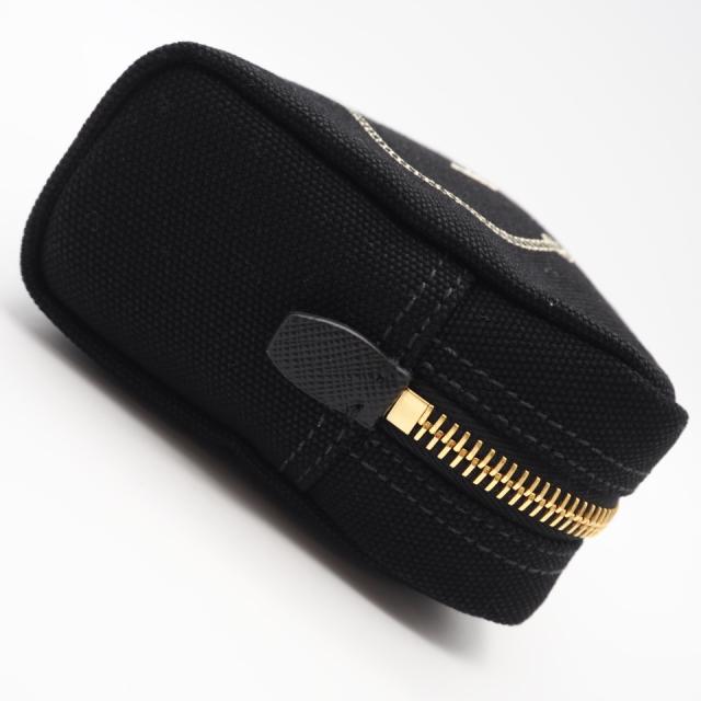 ★3日以内返品可★ 極美品 PRADA プラダ キャンバス カナパロゴ ポーチ NERO 1NA021 ポーチ ブラック・ホワイト キャンバス レディース_6