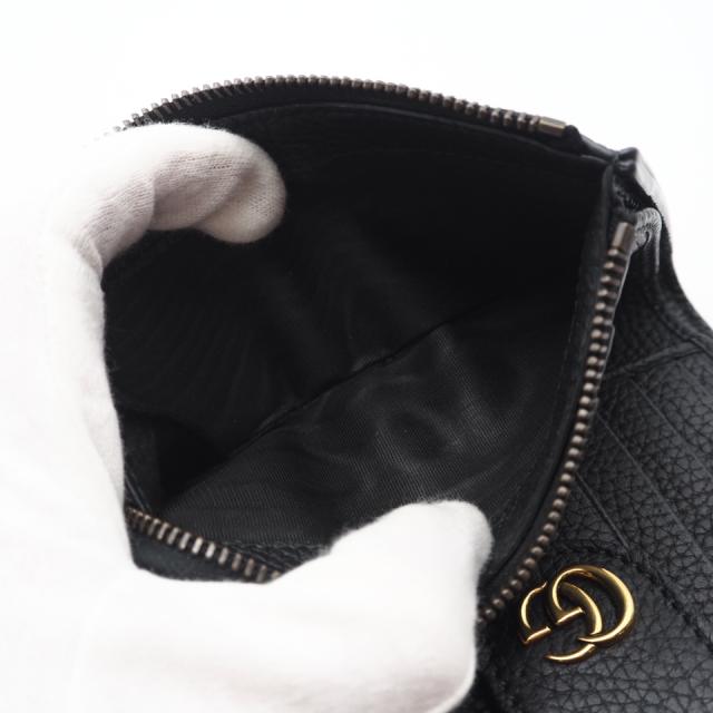 ★3日以内返品可★ 美品 GUCCI グッチ レザー ダブルGバンブー付き ミディアム ウォレット 739498 長財布 ブラック レザー レディース