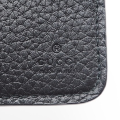 ★3日以内返品可★ 美品 GUCCI グッチ レザー ダブルGバンブー付き ミディアム ウォレット 739498 長財布 ブラック レザー レディース