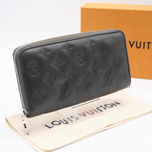 ★3日以内返品可★ 美品 LOUIS VUITTON ルイ・ヴィトン モノグラム ラムレザー ジッピーウォレット M81763 長財布 シルバー グレー レザー レディース