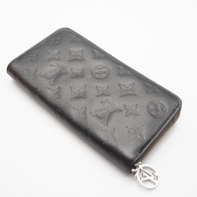★3日以内返品可★ 美品 LOUIS VUITTON ルイ・ヴィトン モノグラム ラムレザー ジッピーウォレット M81763 長財布 シルバー グレー レザー レディース_2