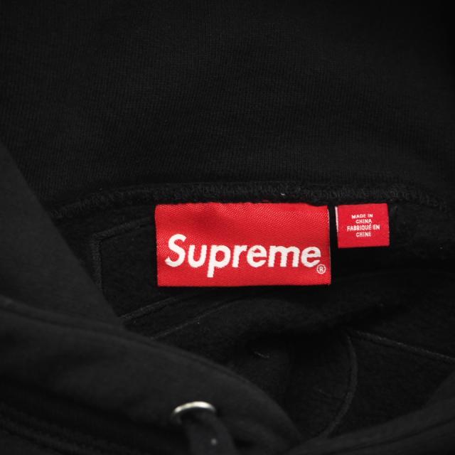 ★3日以内返品可★ 美品 Supreme シュプリーム コットン Satin Applique Hooded Sweatshirt パーカー プルオーバー フーディ ブラック 170/92A S S - パーカー ブラック ポリエステル レディース_12