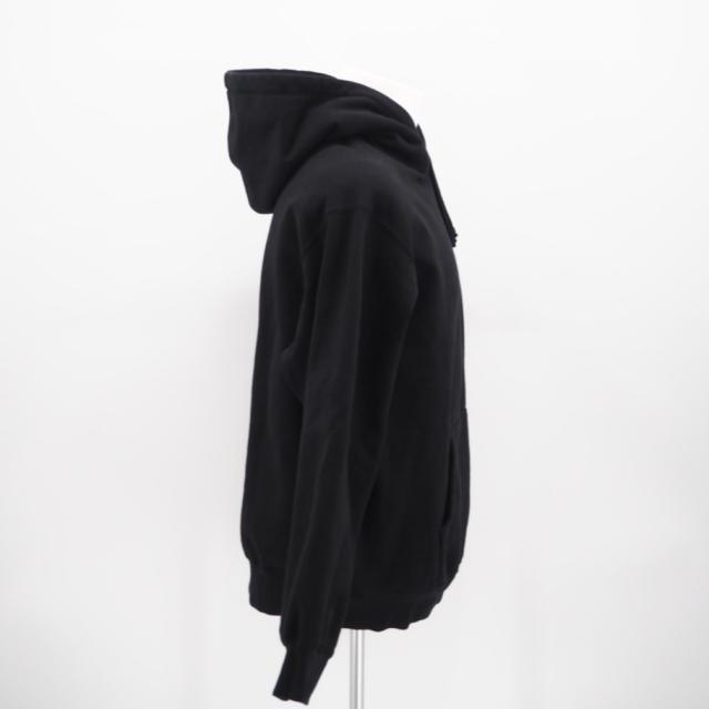 ★3日以内返品可★ 美品 Supreme シュプリーム コットン Satin Applique Hooded Sweatshirt パーカー プルオーバー フーディ ブラック 170/92A S S - パーカー ブラック ポリエステル レディース_4