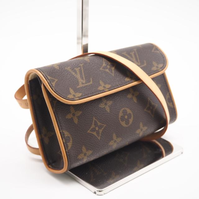 ★3日以内返品可★ LOUIS VUITTON ルイ・ヴィトン モノグラム ポシェットフロランティーヌ M51855 ショルダーバッグ ブラウン コーティングキャンバス レザー レディース