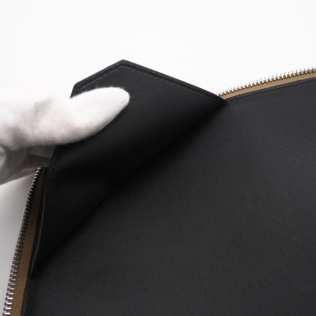 ★3日以内返品可★ 美品 FENDI フェンディ フェンディロゴ レザー クラッチバッグ 7N0167 クラッチバッグ ベージュ レザー メンズ_11