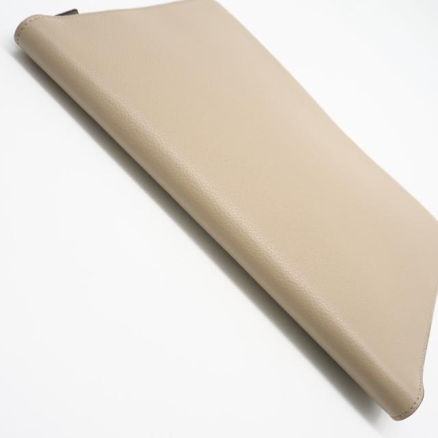 ★3日以内返品可★ 美品 FENDI フェンディ フェンディロゴ レザー クラッチバッグ 7N0167 クラッチバッグ ベージュ レザー メンズ_6