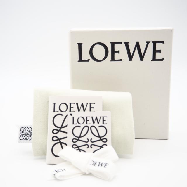 ★3日以内返品可★ 美品 LOEWE ロエベ テクスチャードクラシックカーフ スリム コンパクト ウォレット シェルグレー C779W73X01 二つ折り財布 グレー レザー レディース_15