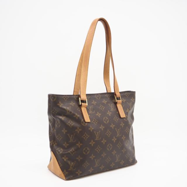 ★3日以内返品可★ LOUIS VUITTON ルイ・ヴィトン モノグラム カバピアノ M51148 ハンドバッグ ブラウン コーティングキャンバス レザー レディース