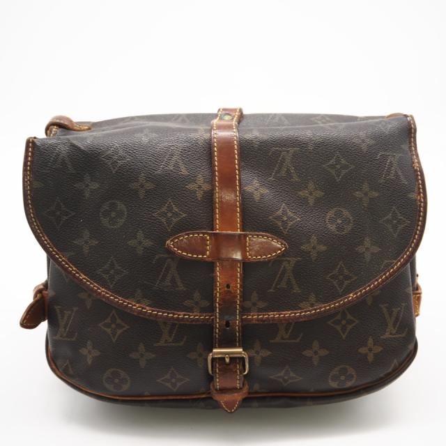 ★3日以内返品可★ LOUIS VUITTON ルイ・ヴィトン モノグラム ソミュール30 M42256 ショルダーバッグ ブラウン コーティングキャンバス レザー レディース_2