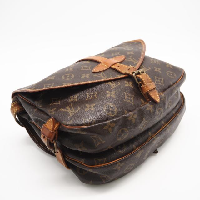★3日以内返品可★ LOUIS VUITTON ルイ・ヴィトン モノグラム ソミュール30 M42256 ショルダーバッグ ブラウン コーティングキャンバス レザー レディース_4