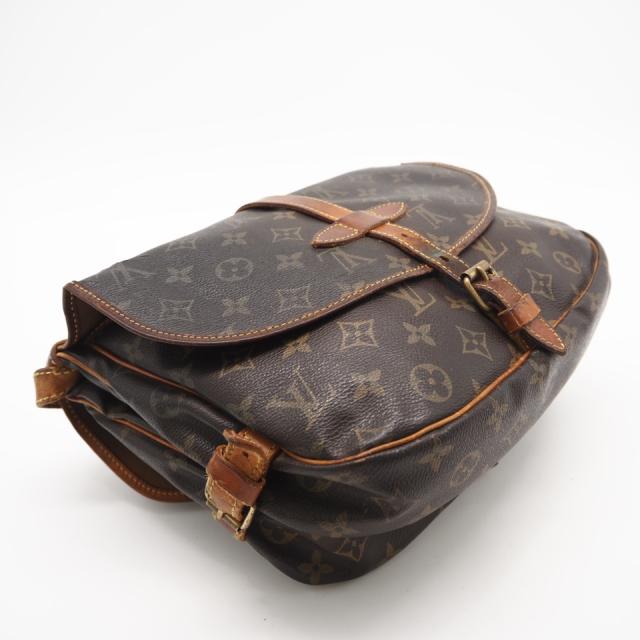 ★3日以内返品可★ LOUIS VUITTON ルイ・ヴィトン モノグラム ソミュール30 M42256 ショルダーバッグ ブラウン コーティングキャンバス レザー レディース_5