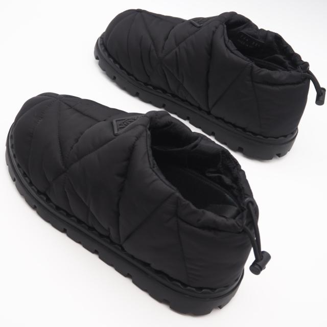 ★3日以内返品可★ 極美品 PRADA プラダ キルティング ナイロン ロゴ パディングブーツ 7 24 1S704M ブーツ ブラック ナイロン レディース_10