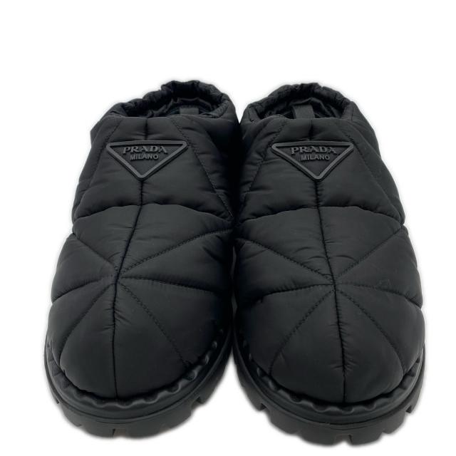 ★3日以内返品可★ 極美品 PRADA プラダ キルティング ナイロン ロゴ パディングブーツ 7 24 1S704M ブーツ ブラック ナイロン レディース_1