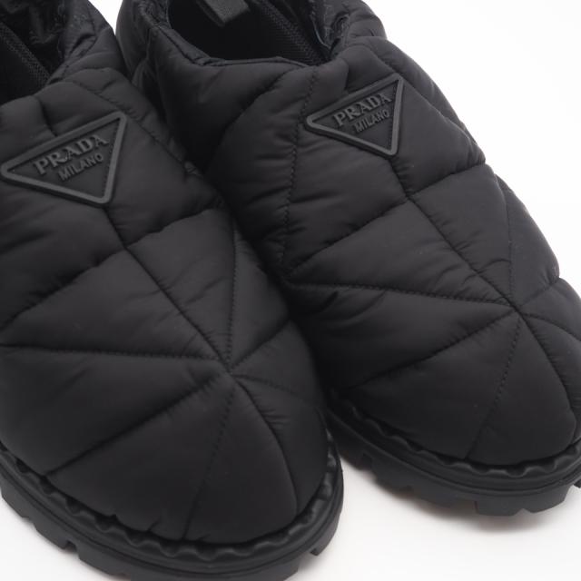 ★3日以内返品可★ 極美品 PRADA プラダ キルティング ナイロン ロゴ パディングブーツ 7 24 1S704M ブーツ ブラック ナイロン レディース_7